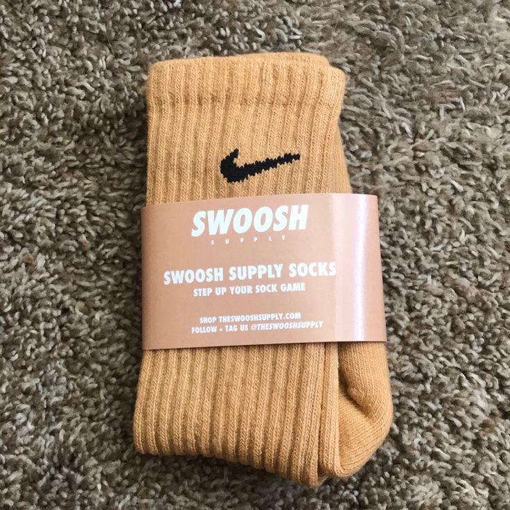 Nike | Nwt Bare Essentials Collection | Size: 3y-5y | Color: Toffee | Each Pair Custom Made + Hand-Dyed So Each Pair Will Not Be Exactly The Same | In Excellent Condition Ankle White Socks, Navy Socks, Glitter Socks, Nike Yellow, Baby Leopard, Non Slip Socks, Boys Socks, Nike Socks, Grey Booties