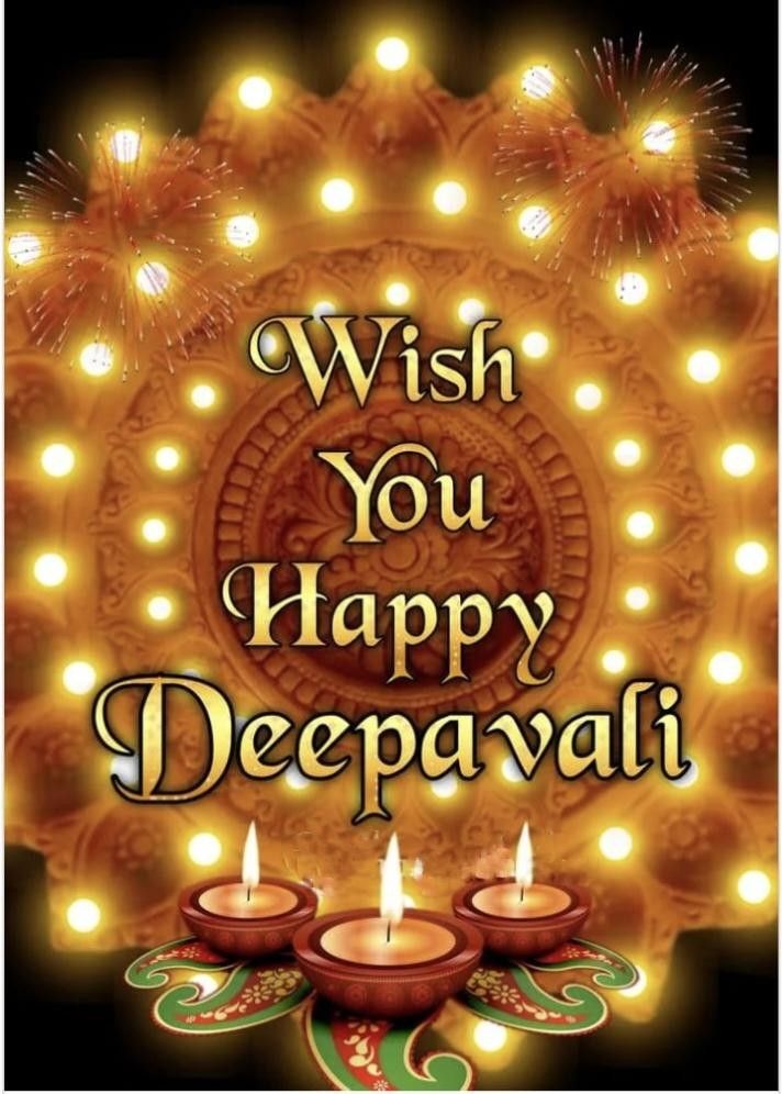 wish you happy deepavai with lit candles