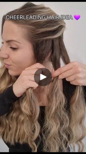 Poppy Hairstyles, Cheerleading Hairstyles, Braided Half Up, Half Up Half Down Hair, Dutch Braid, Half Up Half Down, Hair Designs, Half Up, Braid Styles