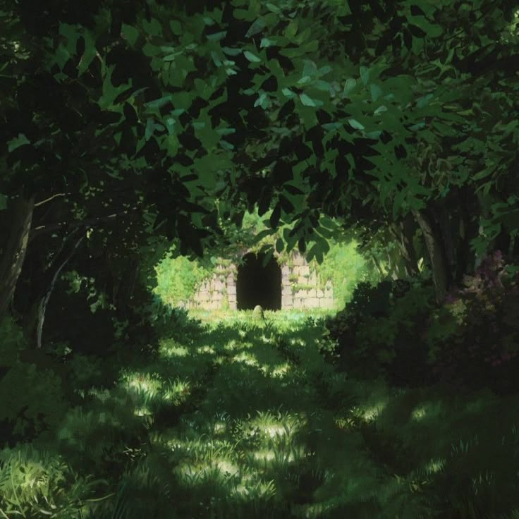 an image of a tunnel in the woods