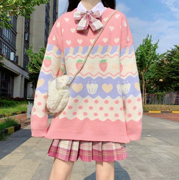 Devi Goddess, Style Kawaii, Pastel Outfit, Kawaii Fashion Outfits, Comfy Sweaters, J Fashion, Mode Inspo, Kawaii Clothes, Casual Sweaters