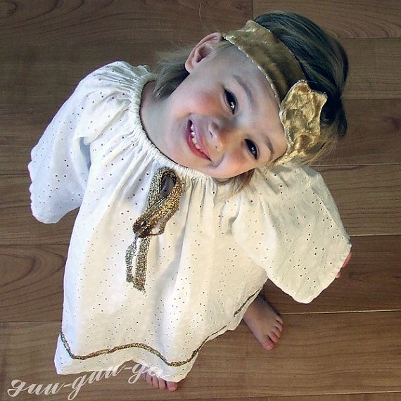 beautiful child's Angel costume perfect as nativity performance outfit and Christmas gift by GuuGuuGa on Etsy, $80.00 Angel Costume For Kids, Christmas Angel Costume, Kids Angel Costume, Dog Costumes For Kids, Christmas Charity, Nativity Play, Nativity Costumes, Carnival Christmas, Handmade Kids Clothes