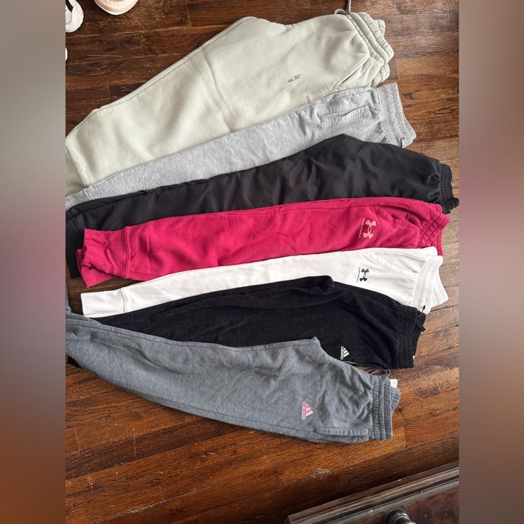 Total Of 7 Women’s S/Xs Sweatpants (Adidas, Underarmour). Excellent Condition Please Reach Out For Additional Photos Needed. Great For Fall/Winter Under Armour Casual Loungewear Pants, Casual Under Armour Pants For Loungewear, Casual Under Armour Loungewear Pants, Under Armour Athleisure Loungewear Bottoms, Sweatpants Adidas, Under Armour Pants, Sweat Pants, Fit Inspo, Pants Color