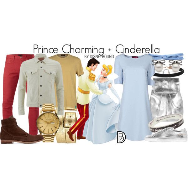 the princess charming and cinderella cosplay is wearing red pants, white shirt and brown boots