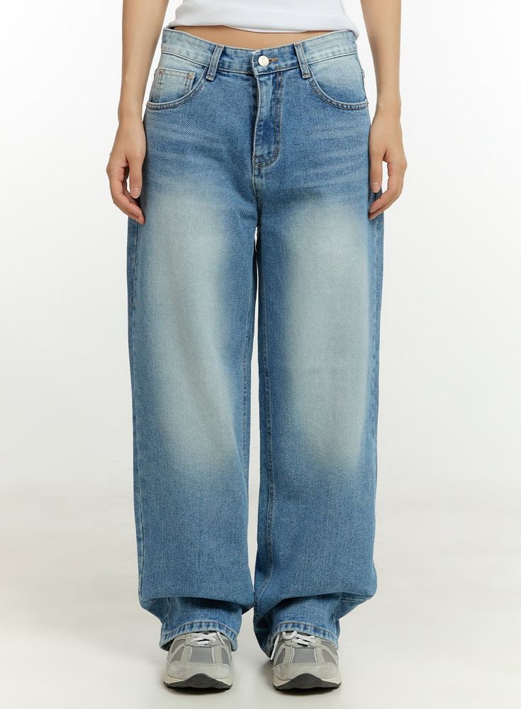 Blue / L Blue Full-length Bottoms For Everyday Wear, Trendy Blue Bottoms For Everyday, Basic Blue Bottoms For Everyday Wear, Basic Blue Bottoms For Everyday, Low Rise Jeans Bootcut, Beige Top, Jeans For Women, Plus Size Jeans, Korean Street Fashion