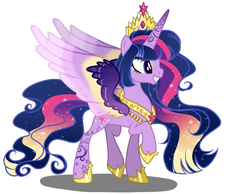 a pony with wings and a crown on it's head