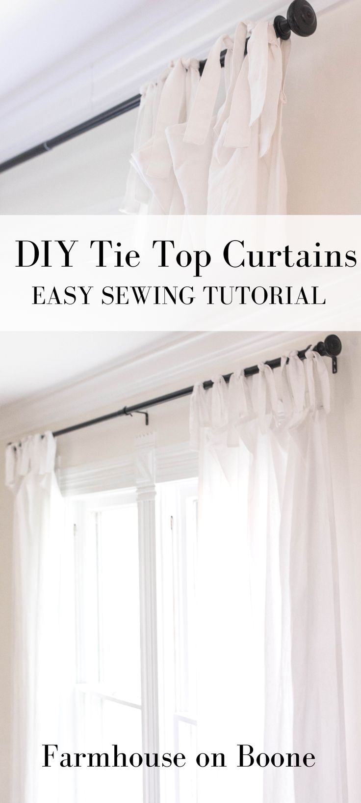 the top curtains are easy to sew