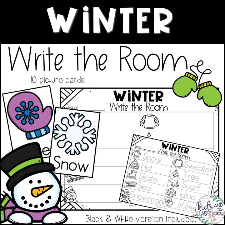 the winter writing activity for students to practice their writing skills