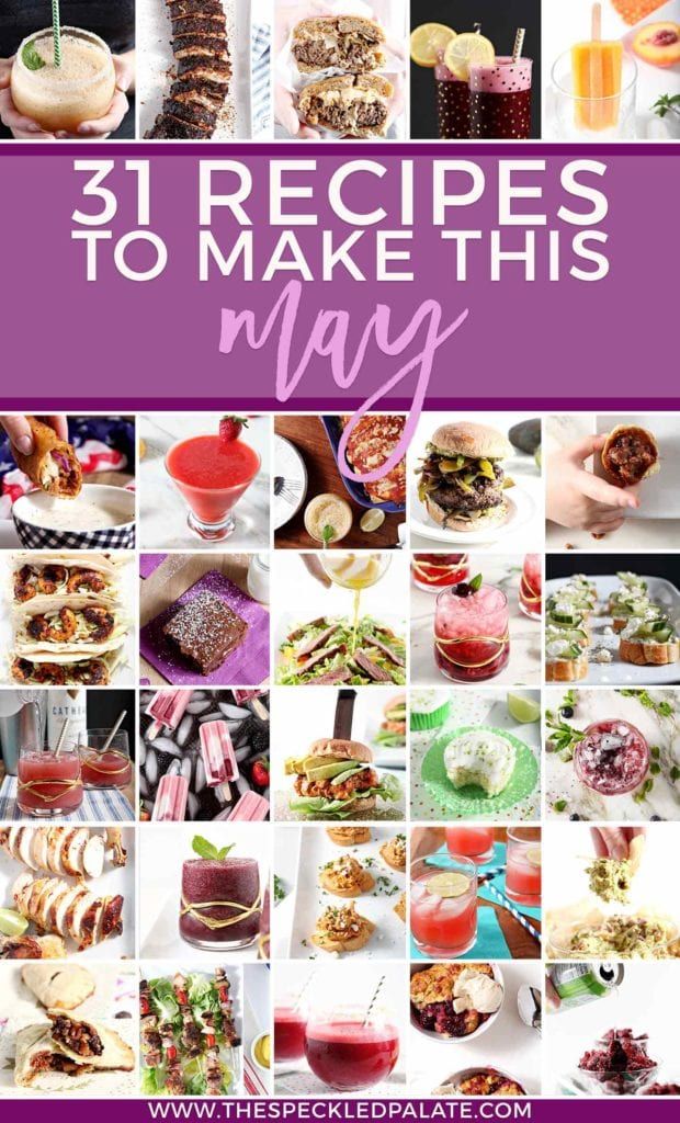 the cover of 31 recipes to make this magg, with pictures of different foods and drinks