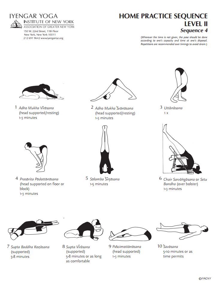 an exercise poster with instructions on how to do yoga