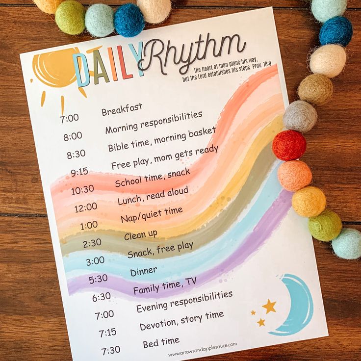 a flyer for the daily hypothm event on a wooden table with beads around it