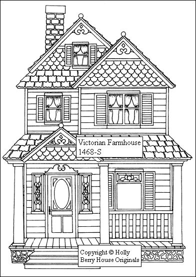 a drawing of the victorian farmhouse house