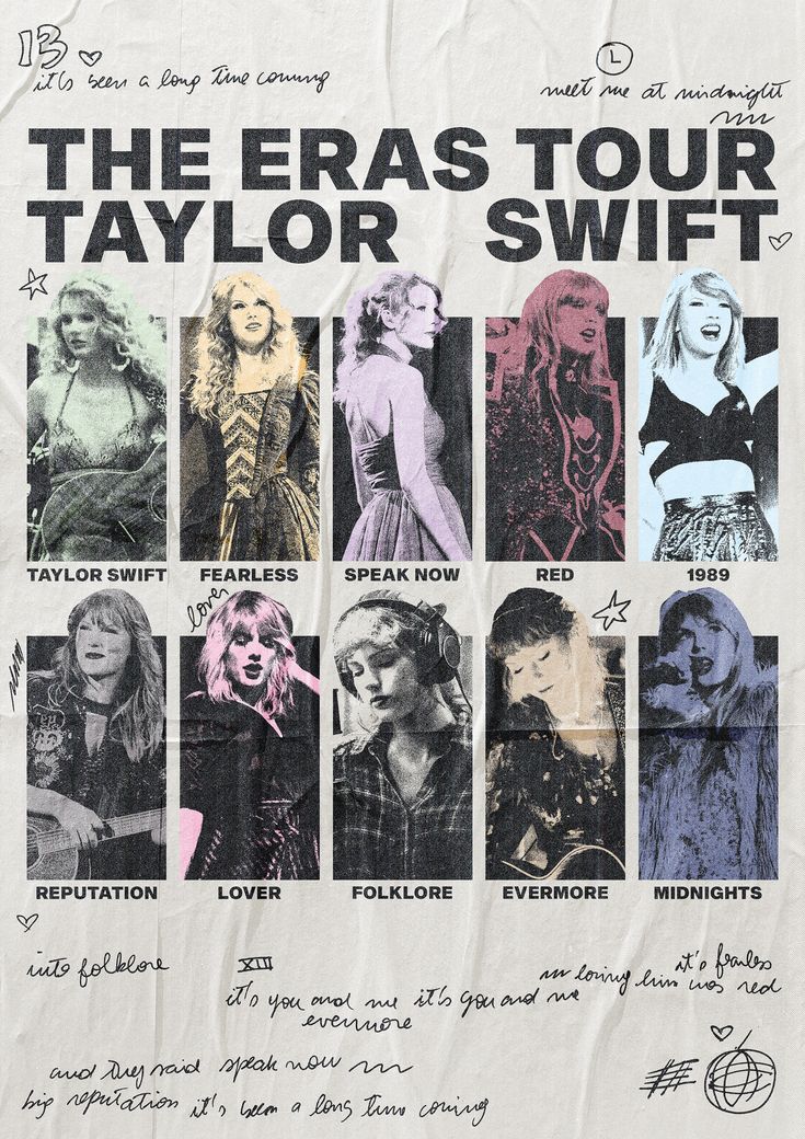 the era tour poster for taylor swift