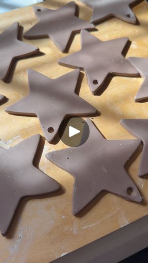 some chocolate stars are on a table and ready to be made into cookies or cupcakes