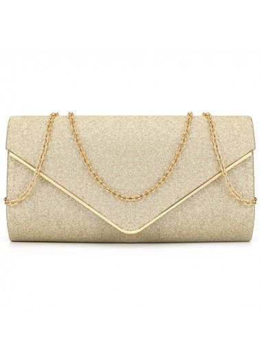 Color:Champagne;Package Contents:1 X Evening Bag;Occasion:Work;Style:Elegant; Chic Gold Clutch For Dinner, Glamorous Gold Evening Bag With Chain, Gold Formal Bags With Chain Detail, Gold Chain Bag For Formal Occasions, Elegant Gold Evening Bag For Dinner, Chic Gold Bag For Dinner, Formal Gold Chain Bag, Elegant Gold Bags For Dinner, Elegant Beige Bag With Chain Detail