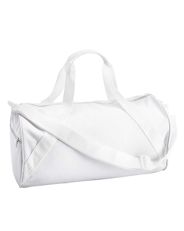 Barrel Duffel - WHITE - OS | Liberty Bags Barrel Duffel in White | Cotton LB Liberty Bag, Wholesale T Shirts, Wholesale Bags, Sport Bag, New Handbags, White Bag, Duffel Bag, Rebecca Minkoff Hobo, Ball Exercises