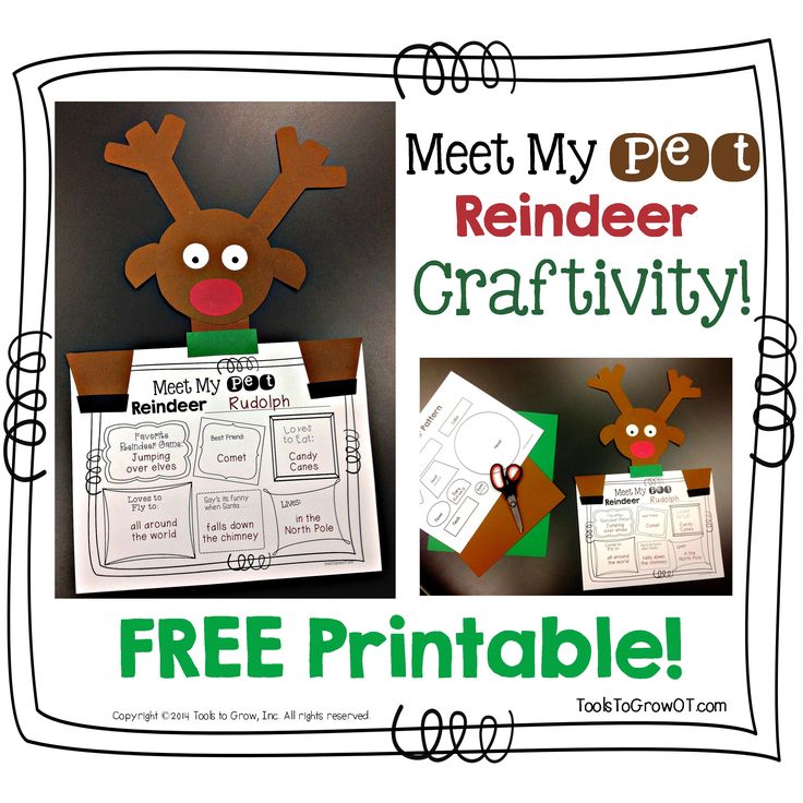 reindeer craftivity for kids to make