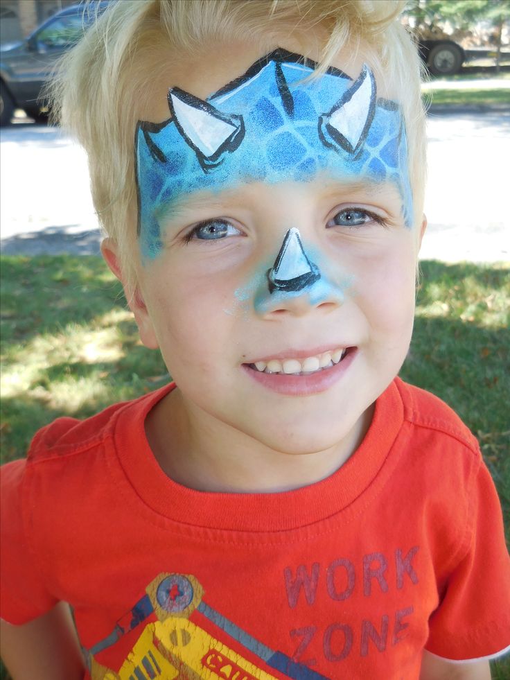 Easy blue dinosaur Pterodactyl Face Paint, Trex Face Paint, Dino Face Paint Easy, Dino Makeup, Dinosaur Face Paint Easy, Dinosaur Makeup, Dino Face Paint, Dinosaur Face Paint, Dinosaur Face Painting