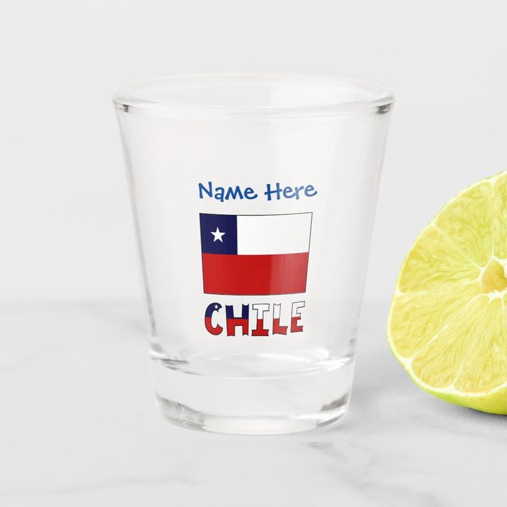 Chile Chilean Flag Blue Personalization  Shot Glass Chilean Art, Chilean Flag, Chile Flag, Art Food, Star Wars Gifts, Food And Recipes, Glass Design, Artwork Design, Drinking Water