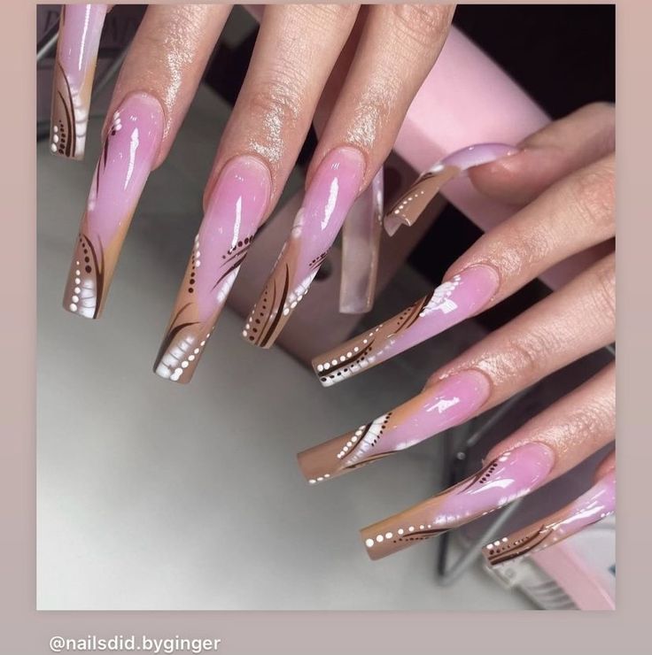 Old School Art, School Nail Art, Tapered Square Nails, Retro Nails, Elegant Nail Art, A I, Drip Nails, Long Nail Designs, Baddie Nails