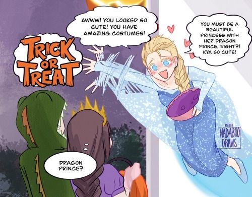 a comic strip with an image of a princess and her friends