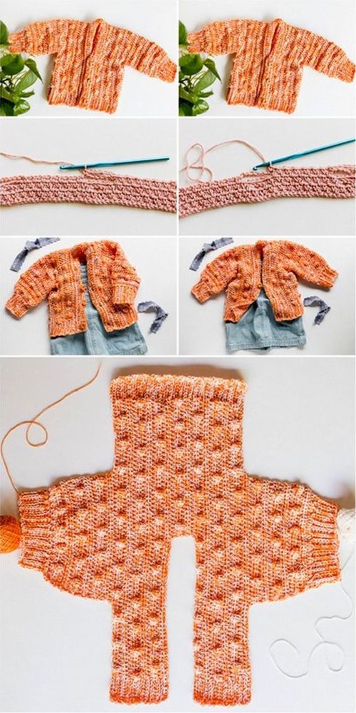 the steps to make an easy knitted sweater