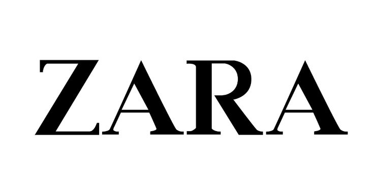 the zara logo on a white background