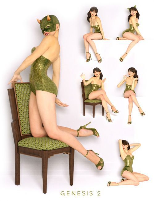 an image of a woman sitting on a chair with legs spread out in different poses