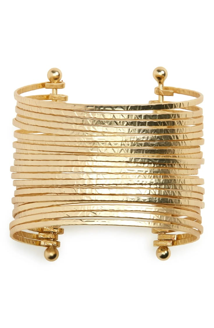 Panacea Large Multiband Wrist Cuff | Nordstrom Preppy Jewelry, Wrist Cuffs, Yellow Gold Jewelry, Jewelry Fashion Trends, Stacked Jewelry, Expensive Jewelry, Dope Jewelry, Classy Jewelry, Jewelry Outfit