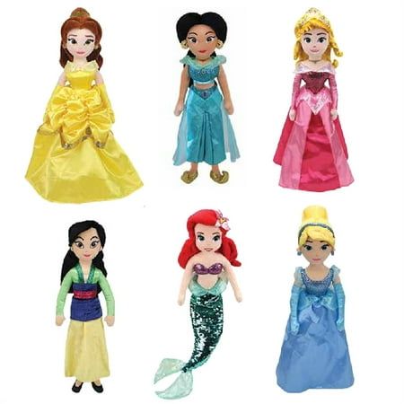 disney princess dolls with different outfits and hair