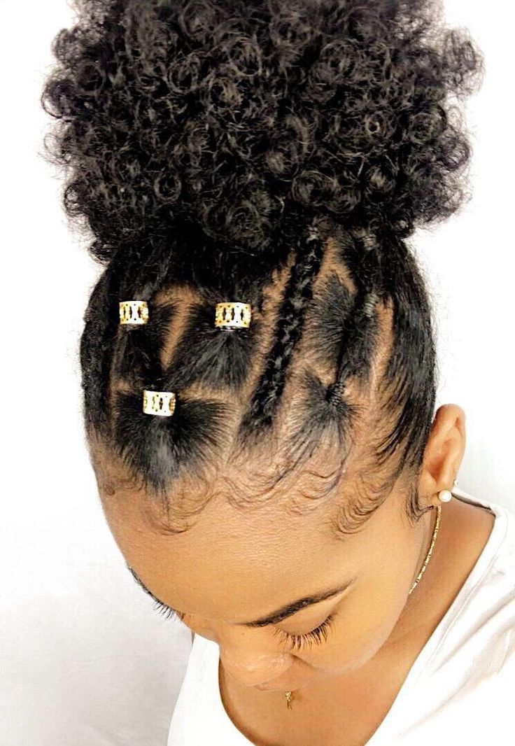 braids & twists afro puff Protective Hairstyles For Natural Hair, Girls Natural Hairstyles, Natural Hairstyles For Kids, Pelo Afro, 4c Hair, Girls Hairstyles Braids, Natural Hair Styles Easy, Penteado Cabelo Curto