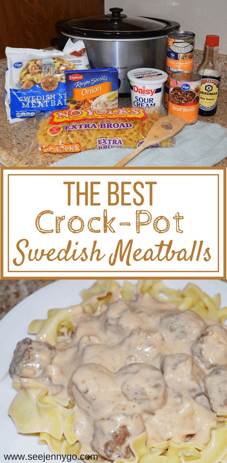 the best crock - pot swedish meatballs recipe is on this plate and it's ready to be eaten