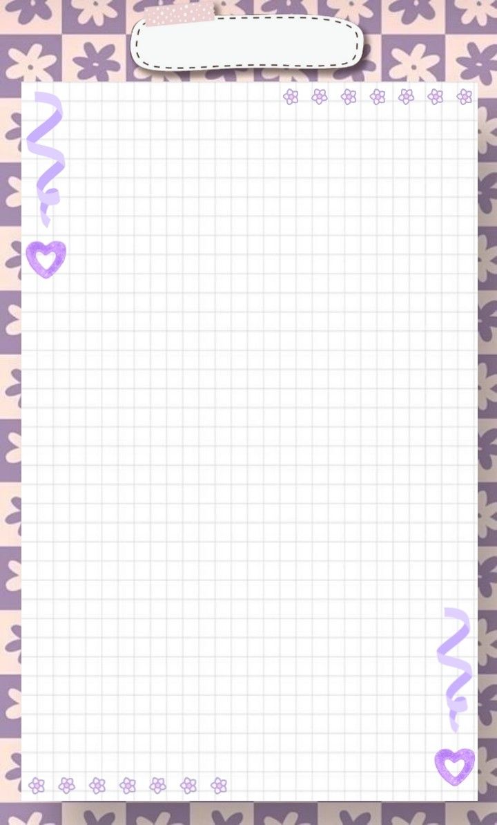 a pink and purple paper with hearts on it