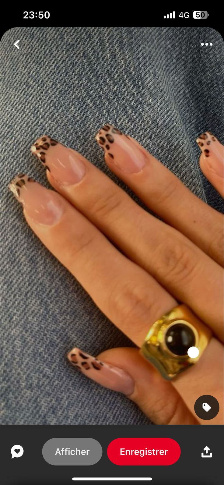 Nail Hoco Ideas, Fall Nails Ideas French Tip, Short Nail Designs Lepord Print, Leopard Print French Tips Square, Cheetah Square Nails, Leopard Print Square Nails, Leapord French Tip Nails Acrylic, Volleyball Safe Nails, Nail Inspo Cheetah