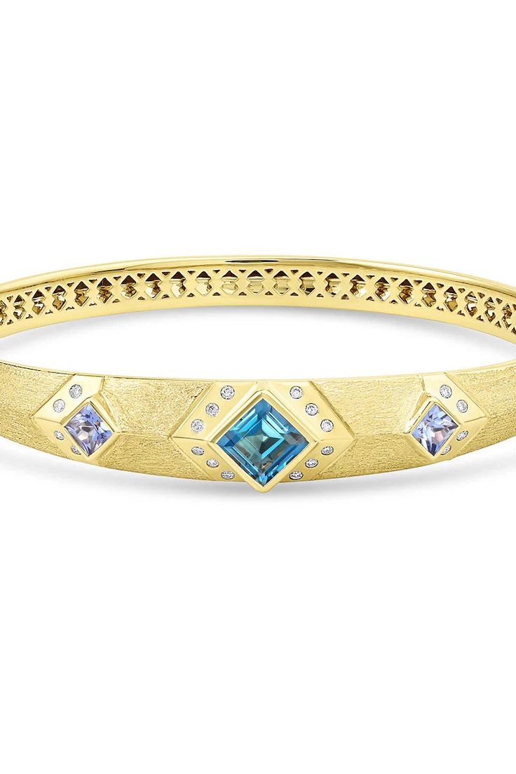 BEZEL KNIFE EDGE CUFF BRACELET – Jennifer DeMoro Jewelry 18k Gold Bracelet, Wrist Game, Gold Bracelets, London Blue Topaz, London Blue, Gemstone Bracelets, Tennis Bracelet, Bracelet Stack, Chain Bracelet