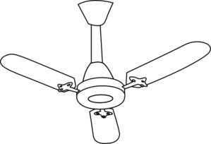 a ceiling fan with three blades