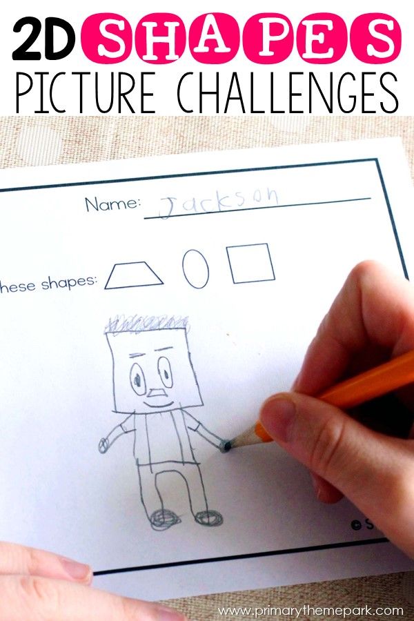 a person is holding a pencil in their hand and drawing on paper with the text, 20 shapes picture challenges