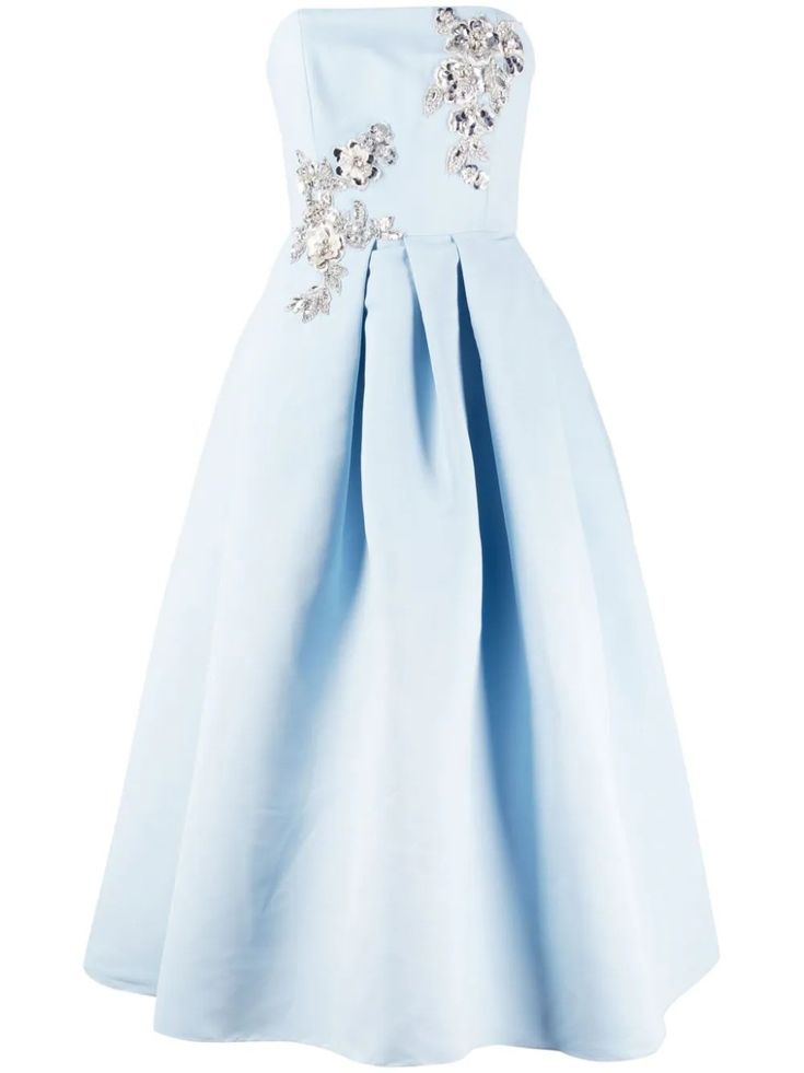 Sachin & Babi Sydney floral-appliqué Dress - Farfetch Sachin And Babi, Appliqué Dress, Floral Applique Dress, Floral Bustier, Sachin Babi, Applique Dress, Tea Length Dresses, Van Cleef Arpels, Floral Applique