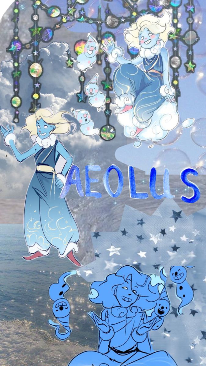 an image of the zodiac sign for aquarius with stars and clouds in the background