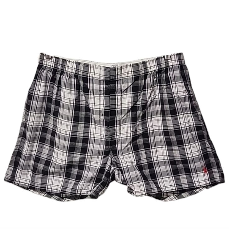 Closet Staple. Black And White Plaid Boxer Shorts From Polo Ralph Lauren In Mens Size Large And Extra Large. Only One Pair Of Each Available! Choose Size Before Purchasing. Open Fly. Elastic Waistband. Red Logo Embroidered At Hem. 100% Cotton. New Without Tags. New To Poshmark? Arrive Here From A Search? Create An Account, And Use The Code Lasmada To Receive A $10 Credit On Your First Purchase. Welcome, It's Addicting Here. Black Cotton Boxer Briefs For Summer, Summer Black Cotton Boxer Briefs, Downtown Pants, Plaid Boxer Shorts, Black Boxers, Plaid Boxers, Roblox Clothes, Abstract Graphic Design, Mens Boxer Shorts