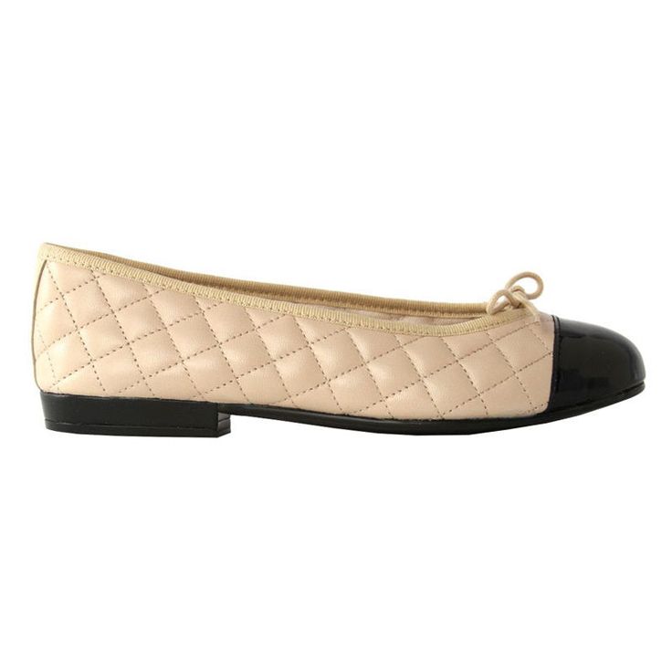 Also Available in Store A luxurious quilted leather compliments the cap toe flat on a Elastomere sole, Made in France, the "Heros" is the epitome of class and sophistication! Made in: Spain Upper: quilted leather Lightly Padded Footbed Sole: Elastomere Heel height: 0.5" Sizing: This shoe is available in whole sizes only. We encourage customers who normally wear a half size, to order a half size up. For example: If you are a 7.5, please order a FR 39 (US 8) French Shoes, Chanel Slingback, Cap Toe Shoes, Slingback Shoes, Ballerina Shoes, Leather Ballet Flats, Designs Ideas, Left Or Right, Dream Shoes