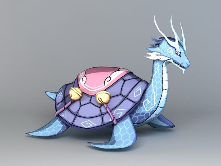 a paper model of a blue and purple dragon with a pink hat on it's head