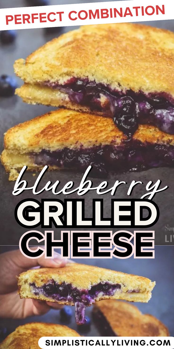 blueberry grilled cheese Grilled Cheese Goat Cheese, Grilled Cheese Bombshell, Blueberry Grilled Cheese Sandwich, Fun Grilled Cheese Recipes, High Protein Grilled Cheese, Blueberry Grilled Cheese, Loaded Grilled Cheese, Brisket Grilled Cheese, Gruyere Grilled Cheese