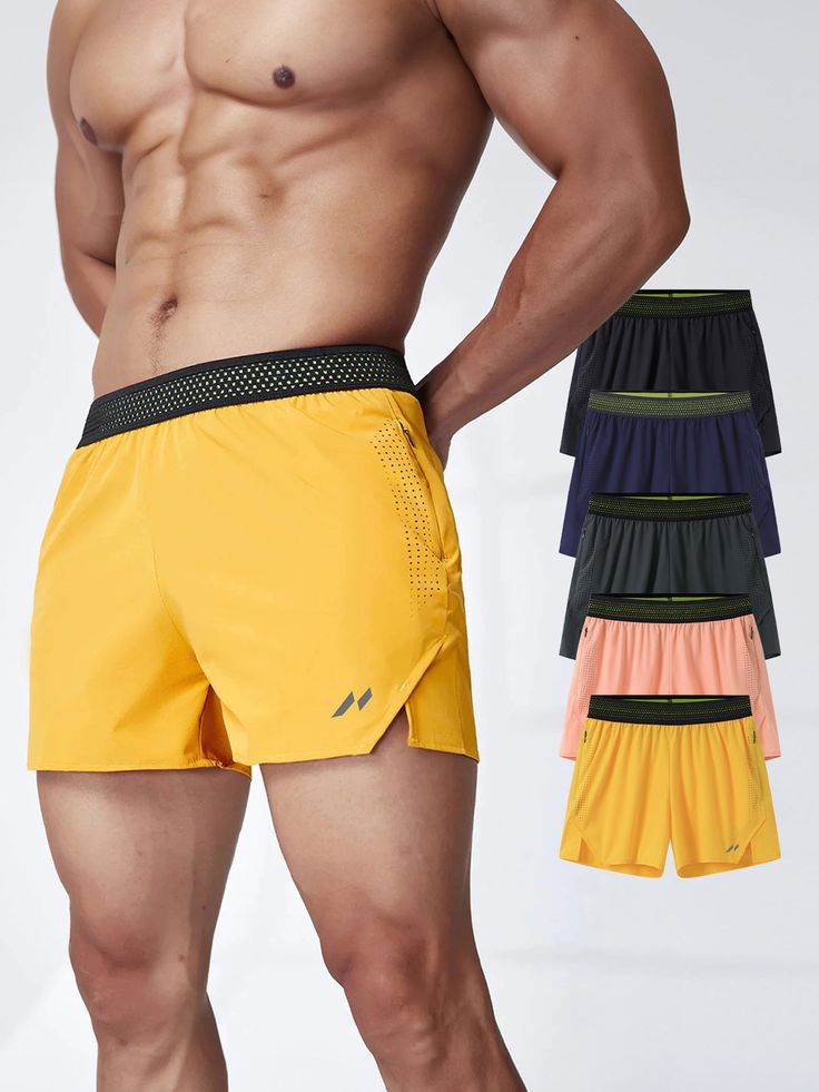 Gear up for warm weather runs in these men's running shorts designed for performance in the heat. The ultra-light polyester fabric actively wicks moisture to keep you dry as temperatures climb. The 3 inch inseam provides a supportive fit without restricting stride length or range of motion. Small zippered pockets give you space to store gels and other essentials on the go.Strive for a new personal record in these low-profile men's athletic shorts. Their streamlined 3-inch inseam provides an unre Compressive Functional Sports Shorts, Running Athletic Shorts With Built-in Elastane, Technical Moisture-wicking Athletic Shorts For Running, Nylon Activewear With Built-in Shorts For Trail Running, Functional Running Shorts With 5-inch Inseam, Summer Activewear, Personal Record, Fitness Shorts, Men Running