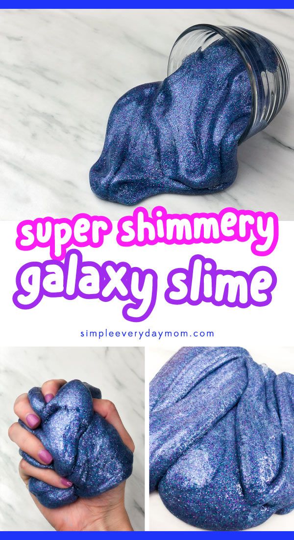 this super slimmy galaxy slime is so easy to make