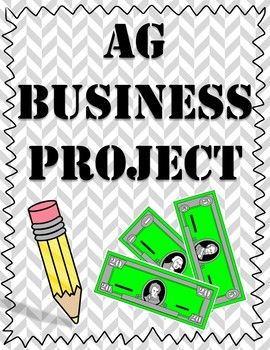 a sign that says ag business project with money and pencil