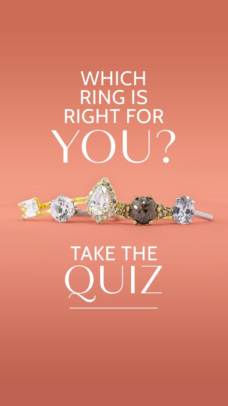 a poster with the words which ring is right for you? take the quiz on it