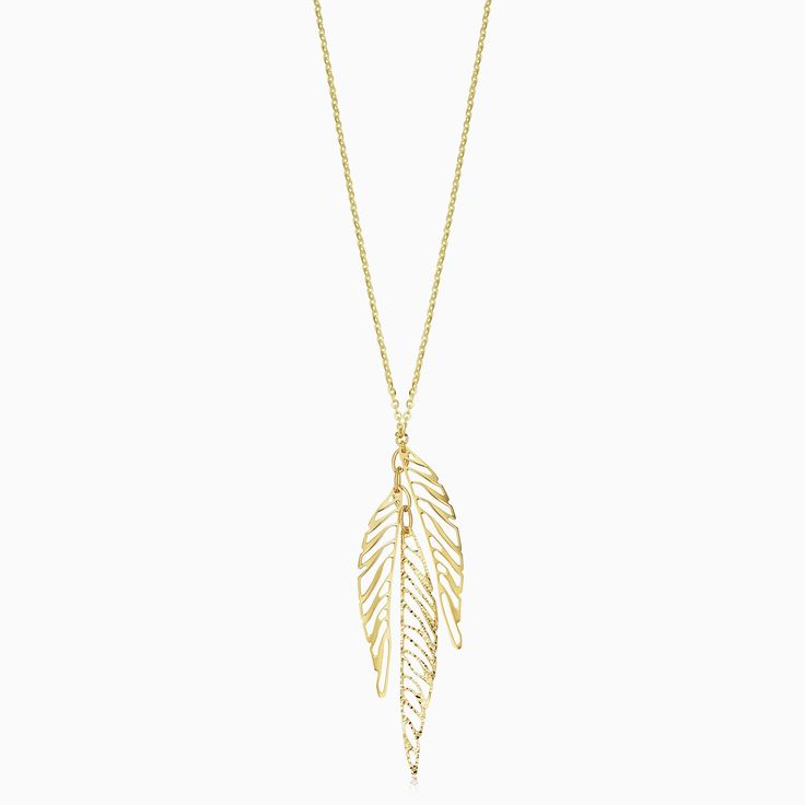 Dante Pendant Necklace – Oradina Yellow Gold Leaf-shaped Formal Jewelry, Yellow Gold Leaf Shape Nature-inspired Jewelry, Formal Yellow Gold Leaf-shaped Jewelry, Formal Yellow Gold Leaf Jewelry, Gold Leaf-shaped Nature-inspired Necklace, Nature-inspired Gold Leaf Necklace, Vicenza Italy, Outfit Inspired, Gold Leaves