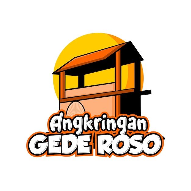 an orange and black logo with the words'anggingan gede roso '