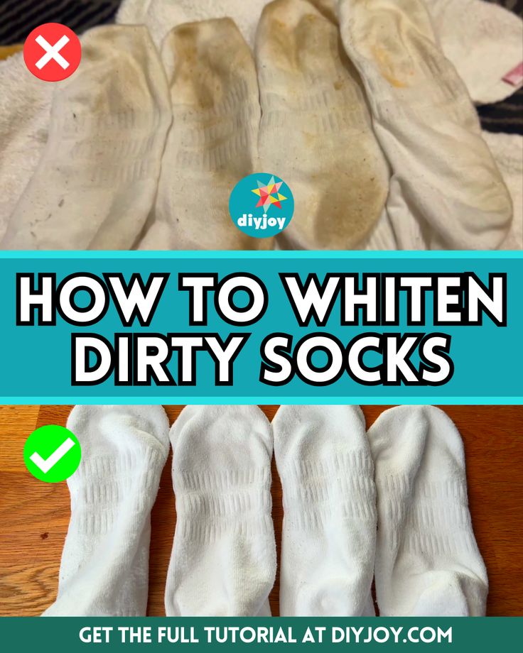 how to whiten dirty socks with instructions